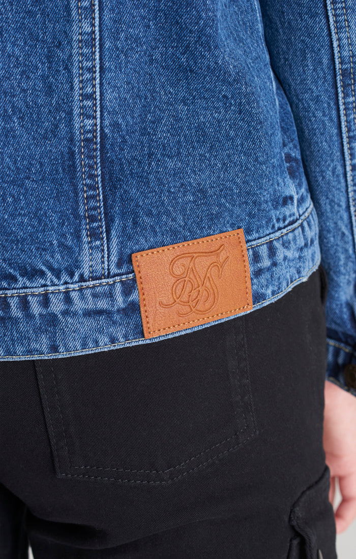 Load image into Gallery viewer, Girls Midstone Denim Hooded Jacket (3)