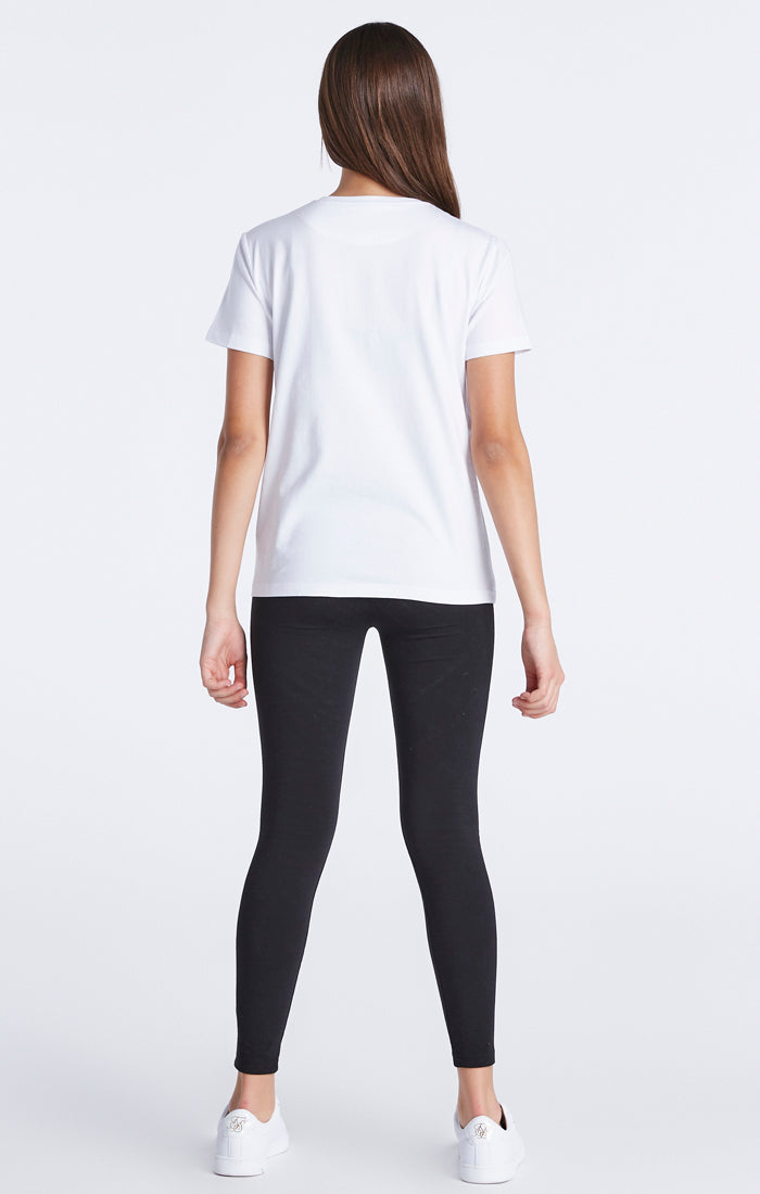 Girls White Logo Boyfriend T-Shirt (4)