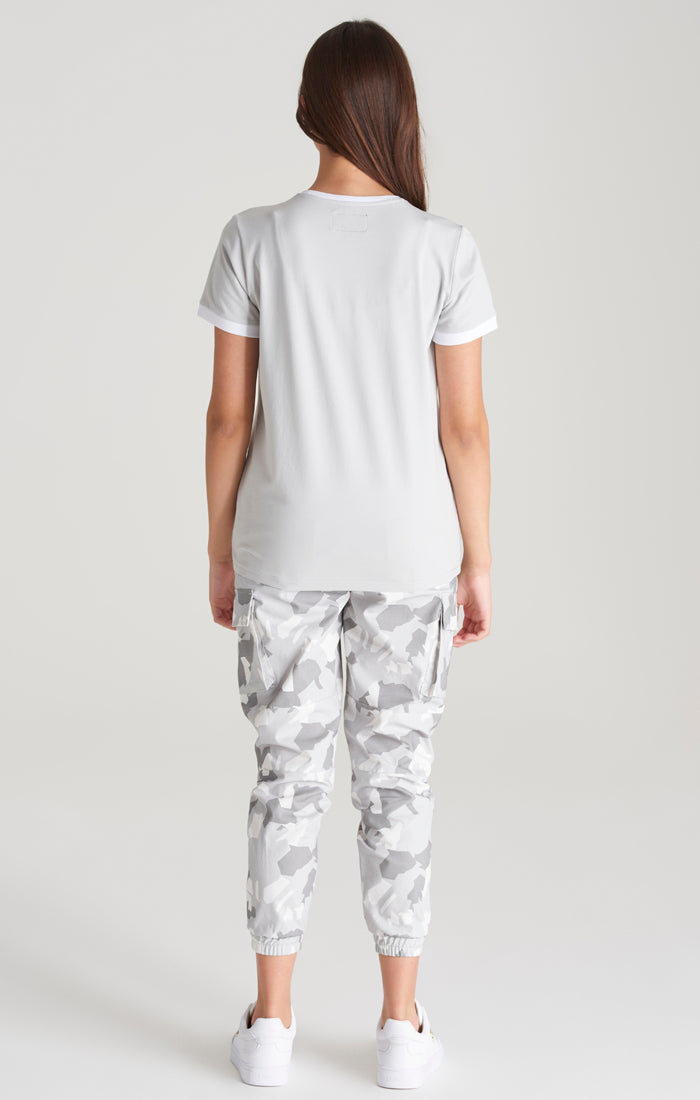 Load image into Gallery viewer, Girls Grey Ringer T-Shirt (5)