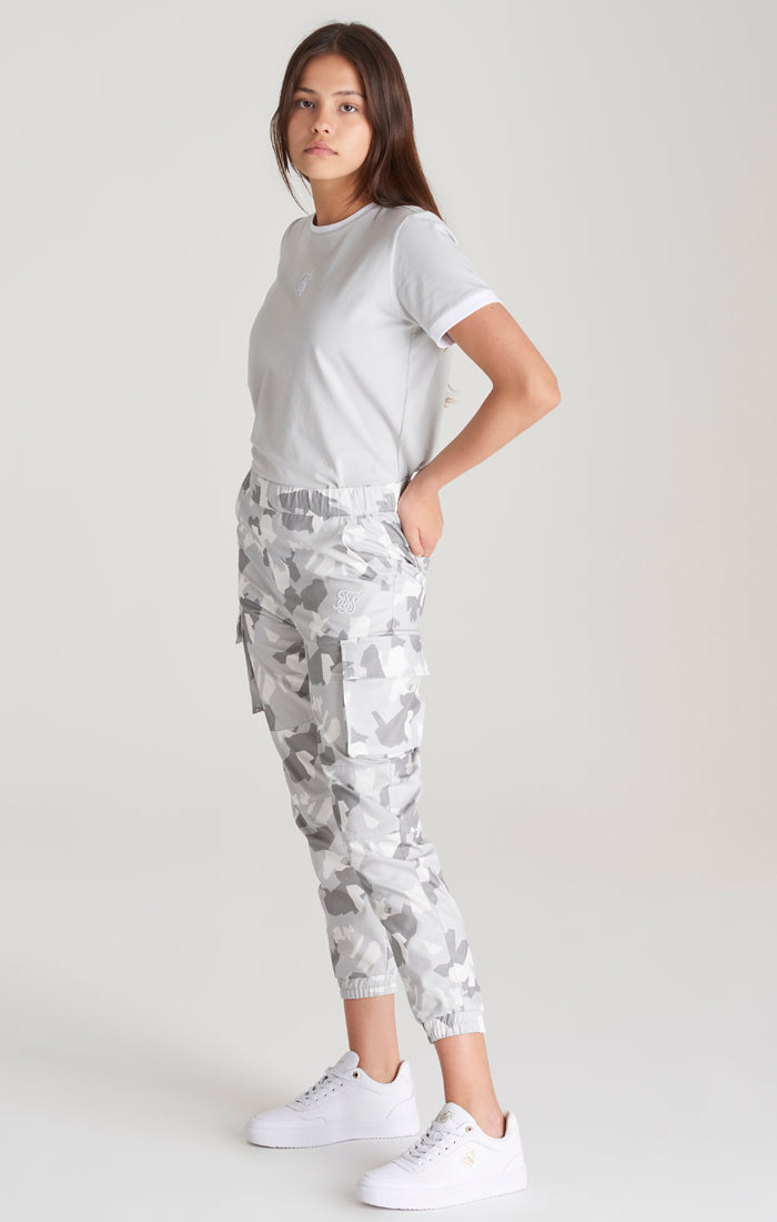 Load image into Gallery viewer, Girls Grey Camo Cargo Pant (4)