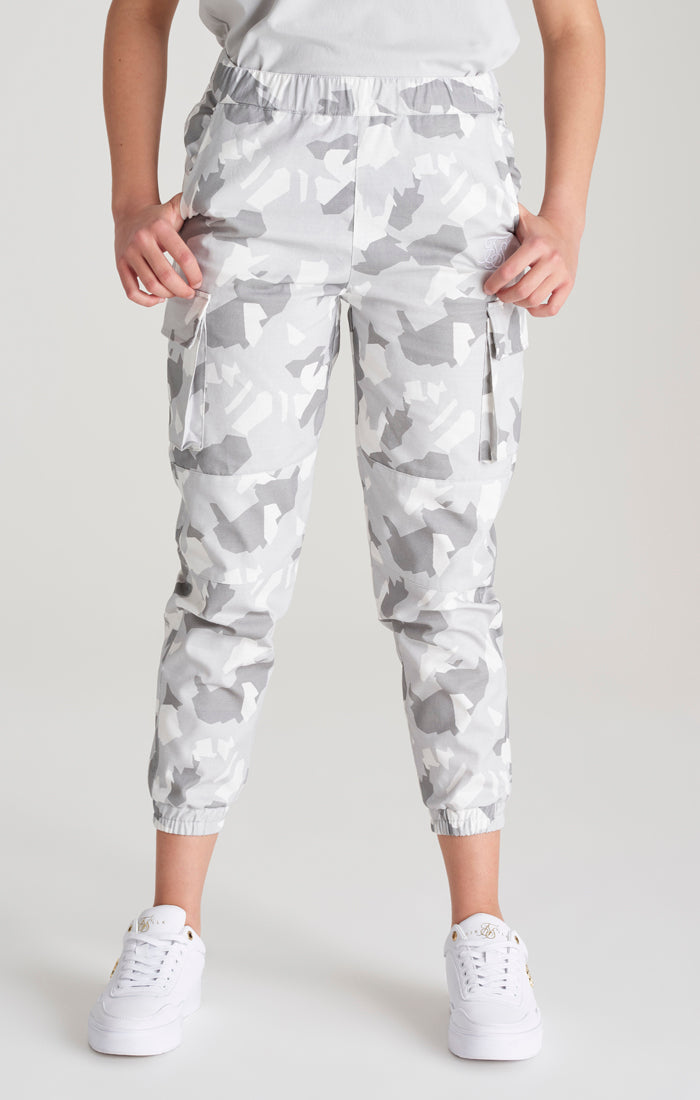 Load image into Gallery viewer, Girls Grey Camo Cargo Pant (1)