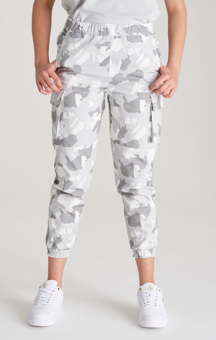 Girls Grey Camo Cargo Pant (1)