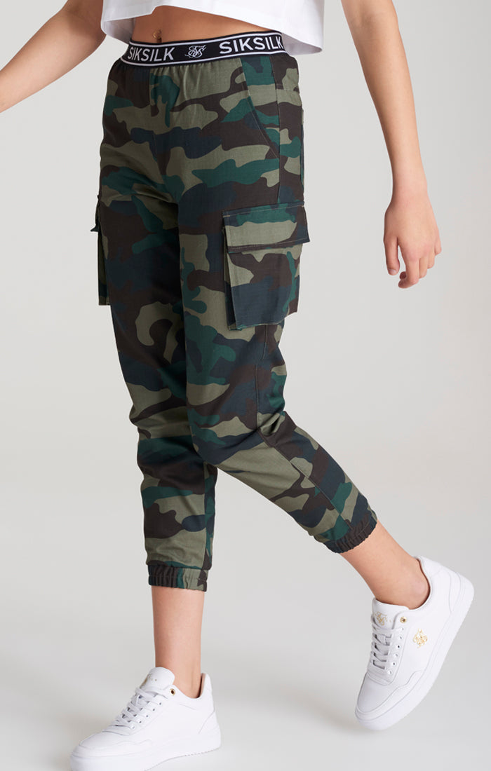 Girls Camo Taped Cargo Pant
