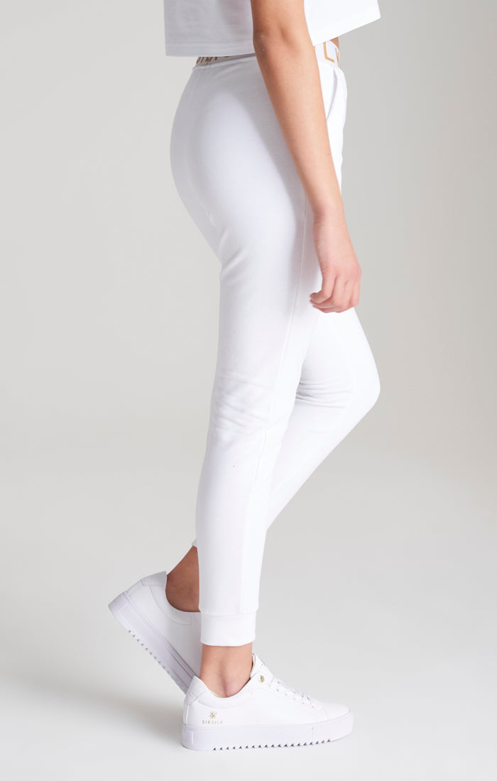 Girls White Taped Jogger (1)