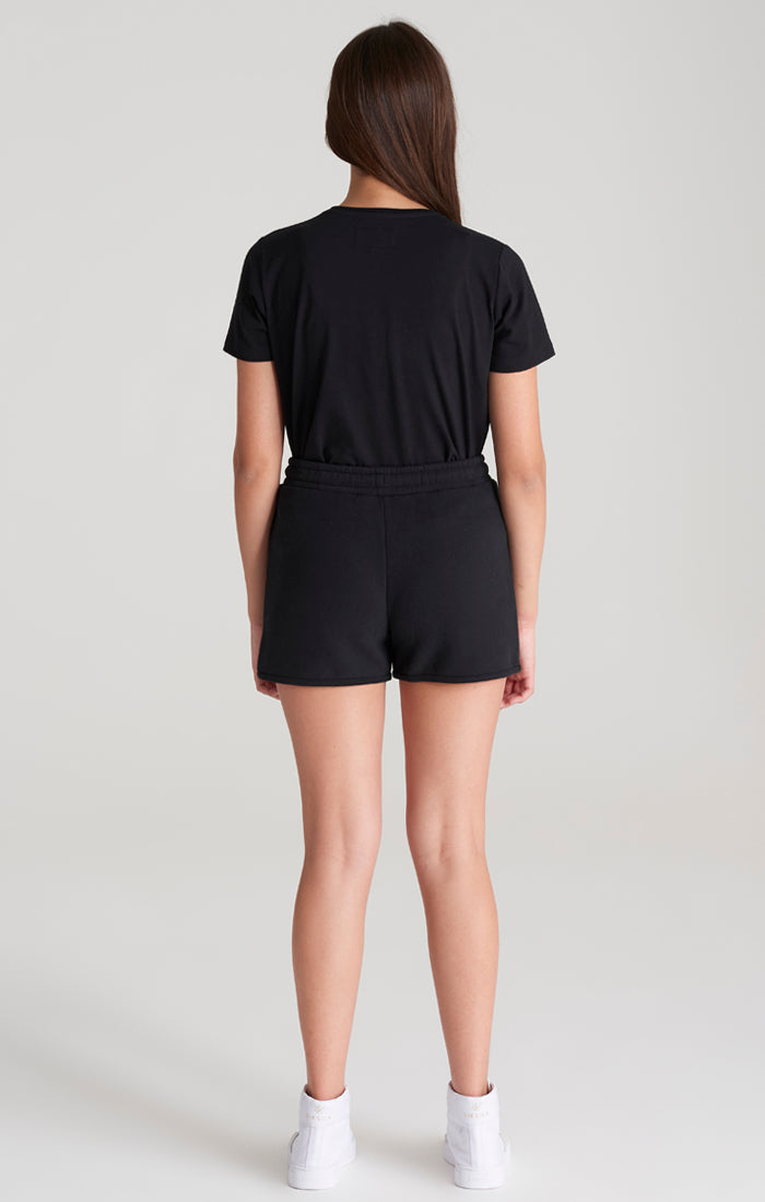 Load image into Gallery viewer, Girls Black Signature Runner Short (5)