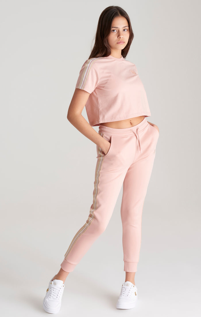 Load image into Gallery viewer, Girls Pink Taped Track Pant (3)