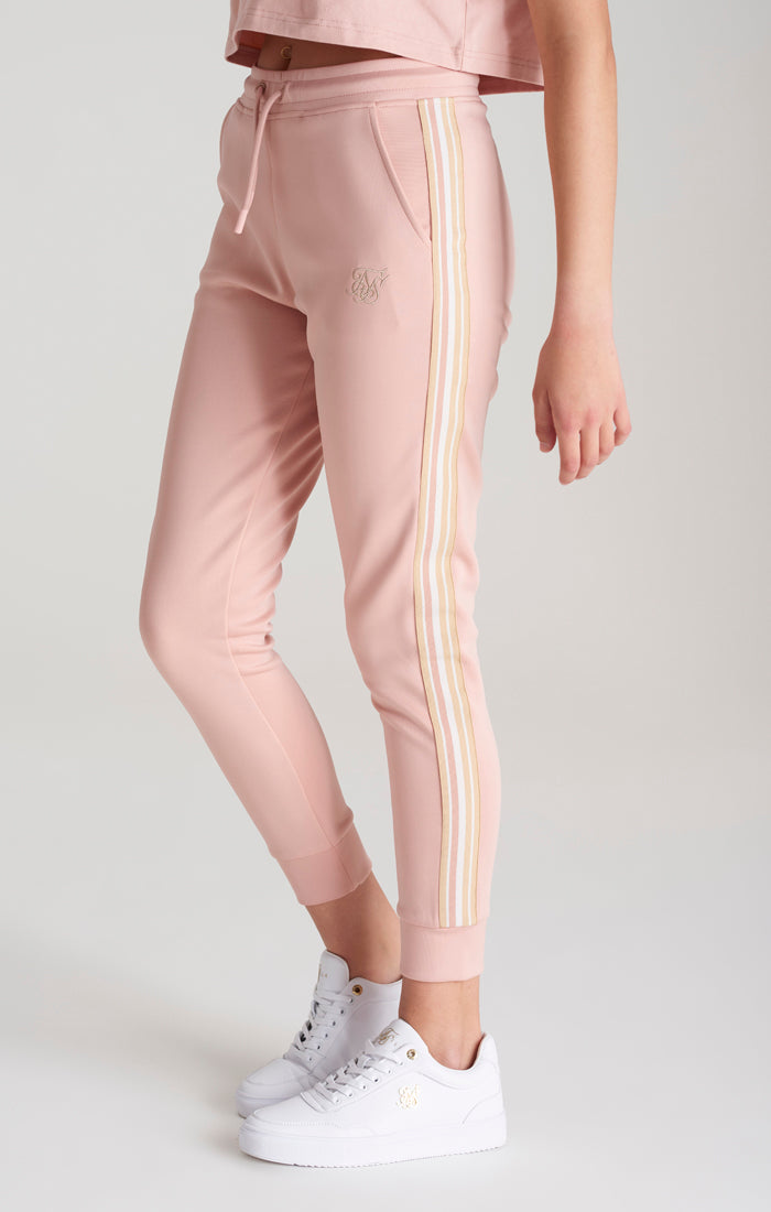 Girls Pink Taped Track Pant