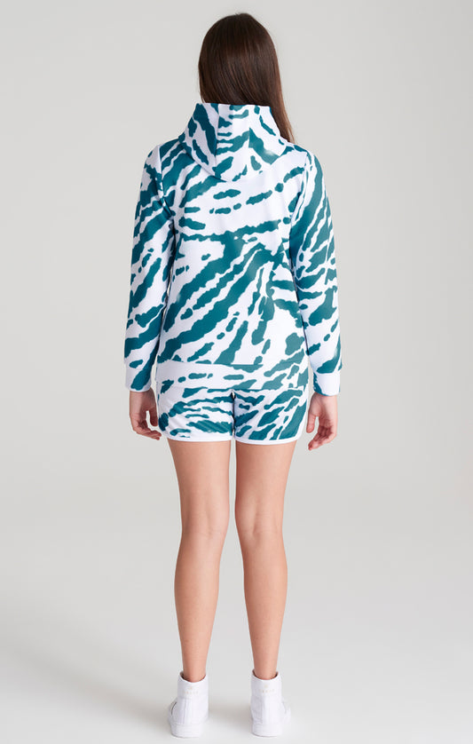 Girls White Tie Dye Hoodie