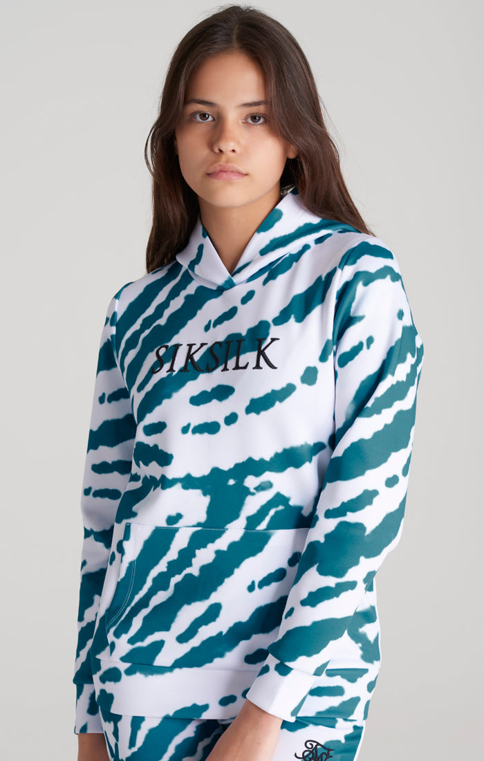 Girls White Tie Dye Hoodie (1)