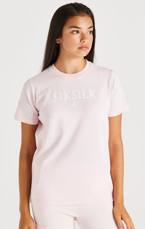 SikSilk Branded Tee - Pink
