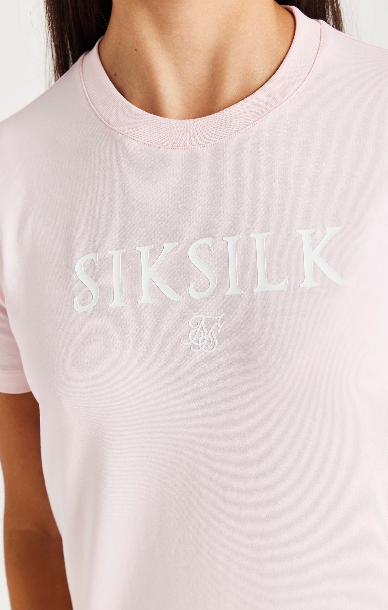 SikSilk Branded Tee - Pink (1)