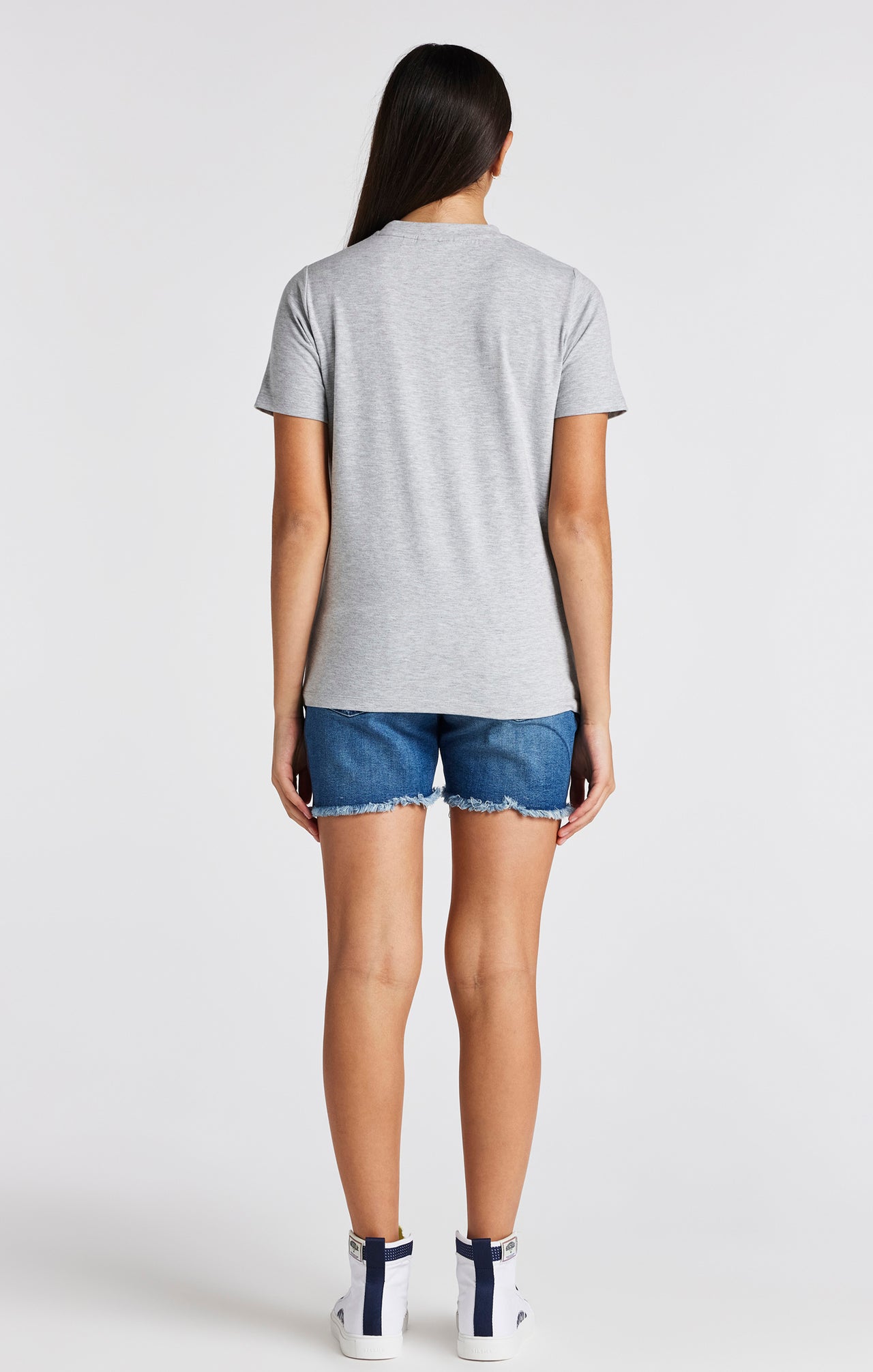 Girls Grey Marl Branded T-Shirt (4)
