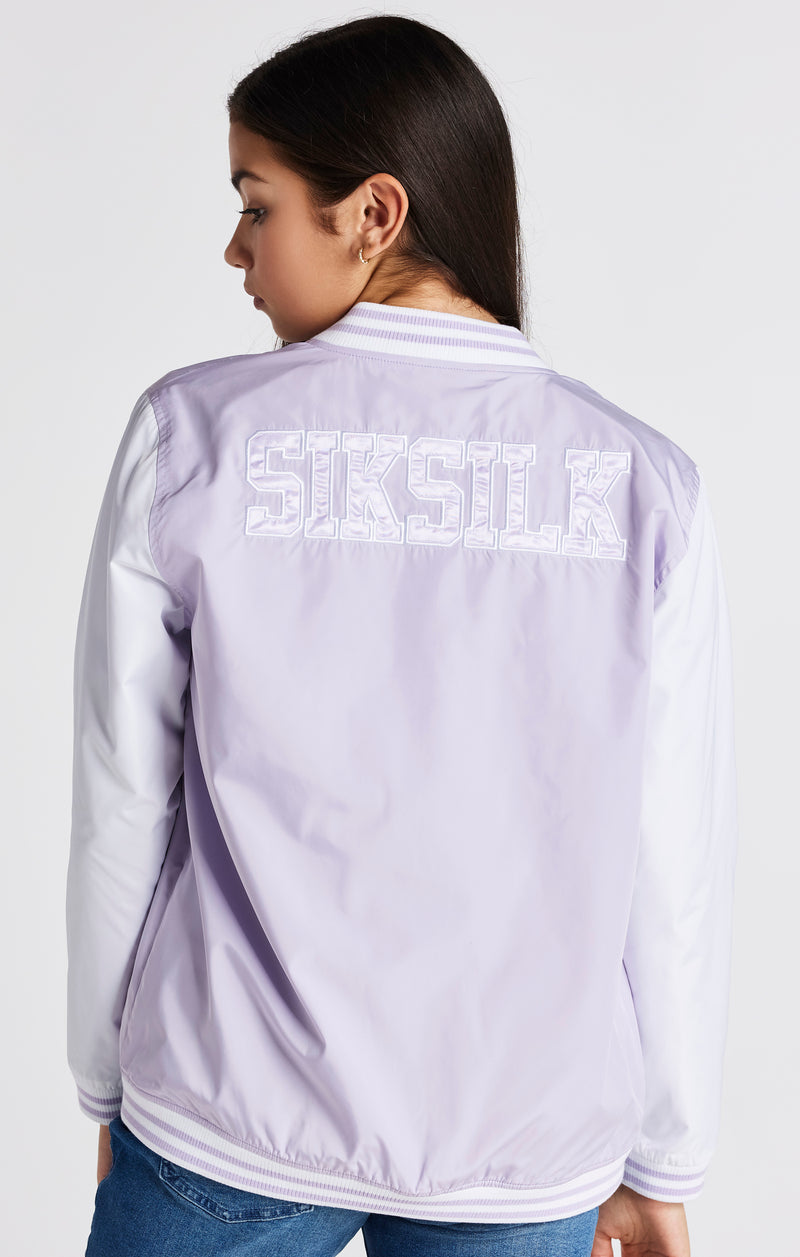 Girls Purple Varsity Jacket