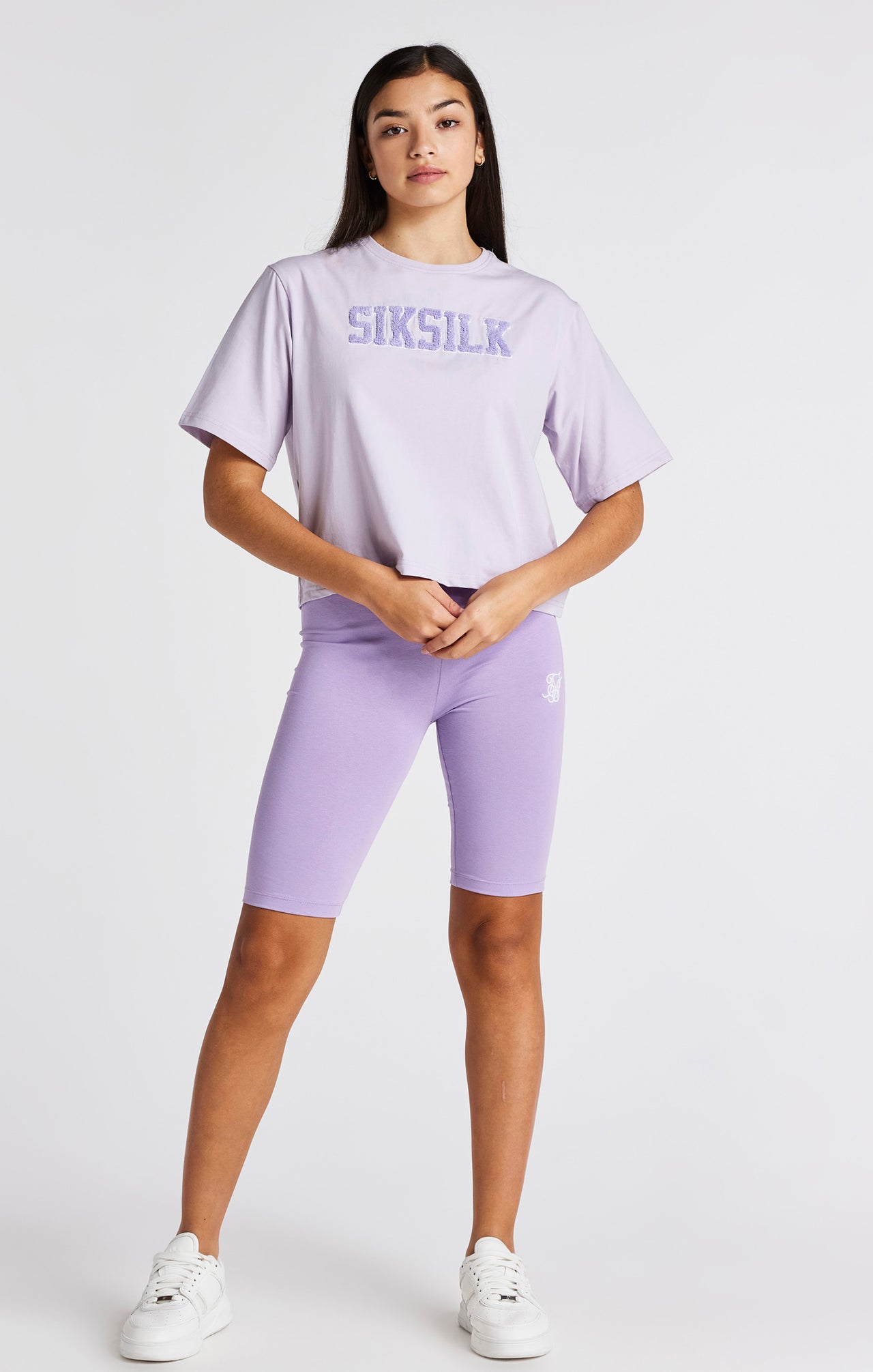 Girls Purple Fade Cycle Short (2)