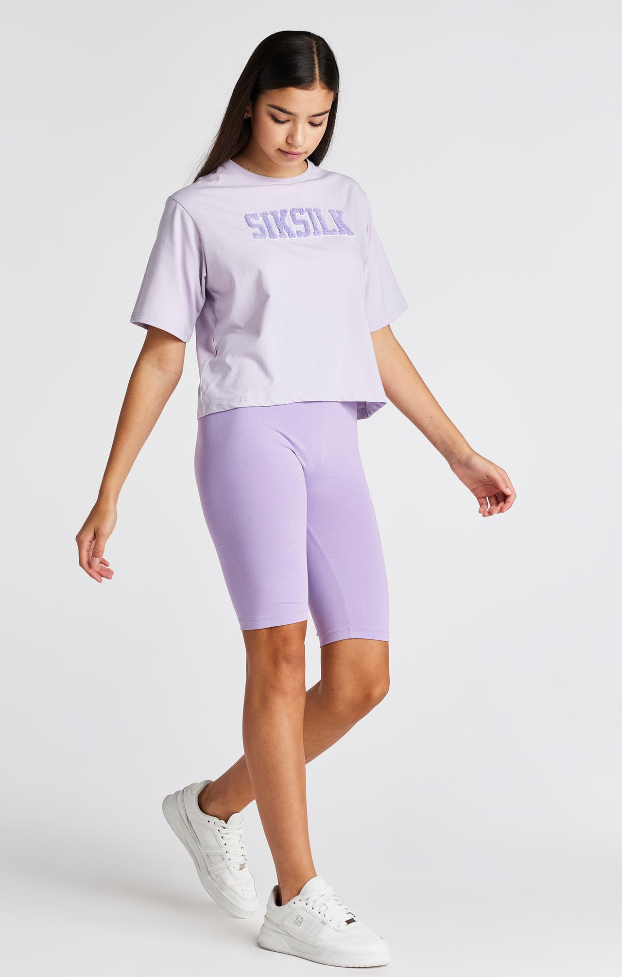 Girls Purple Fade Cycle Short (5)