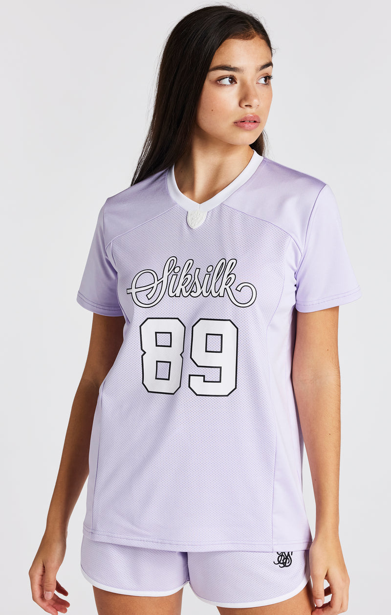 Girls Purple Retro Football Jersey