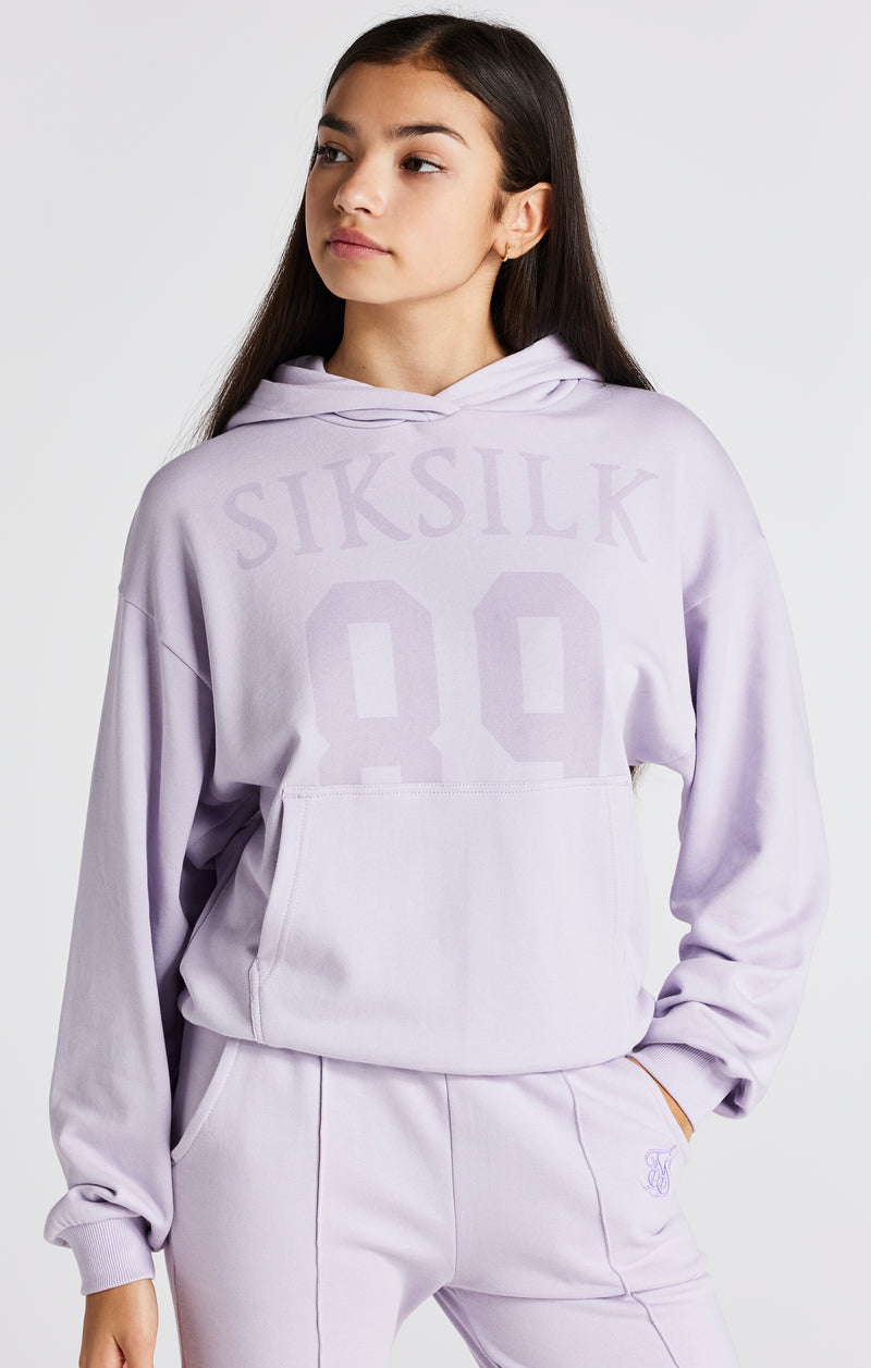Girls Purple Relaxed Fit 89 Hoodie