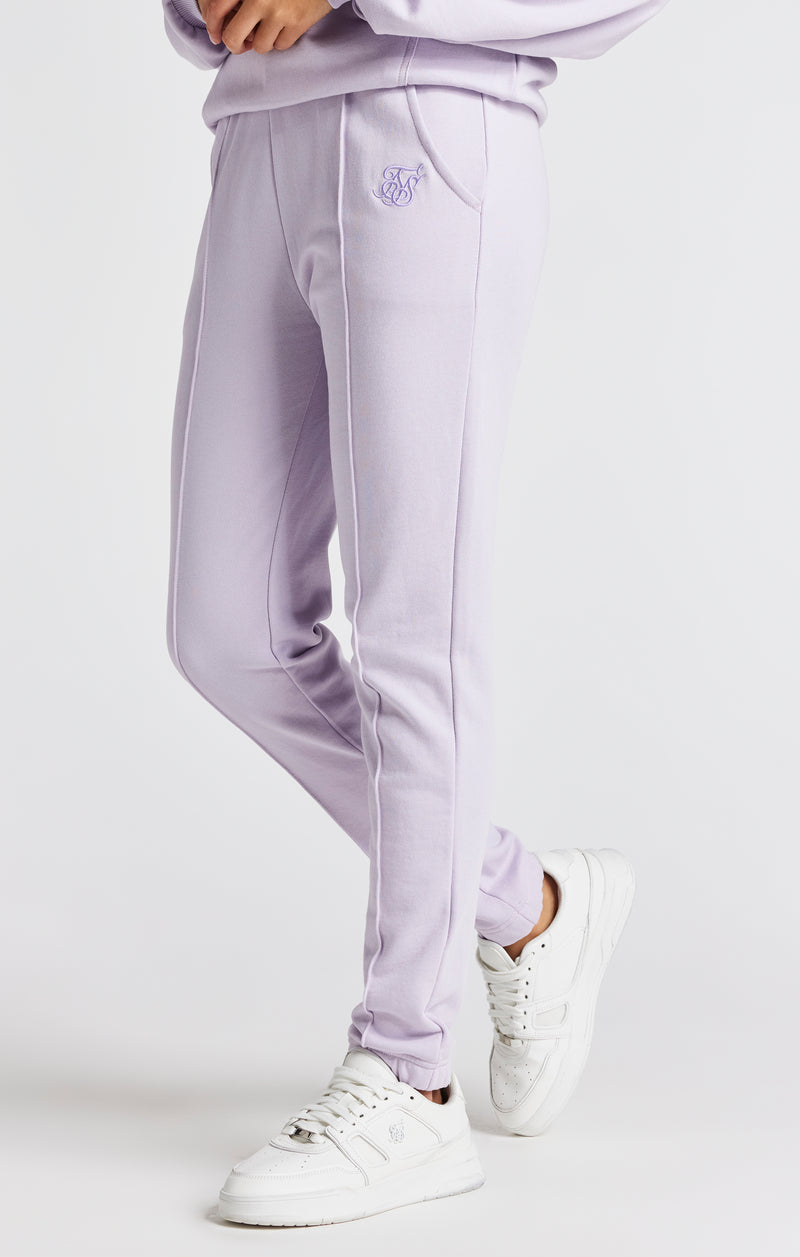 Girls Purple Relaxed Fit Pleated Jogger