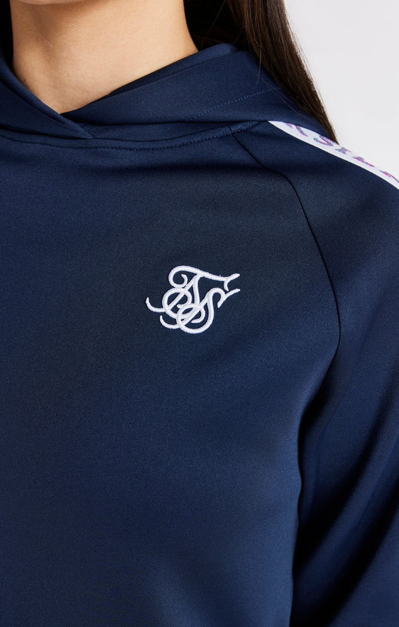 Girls Navy Crop Hoodie (1)