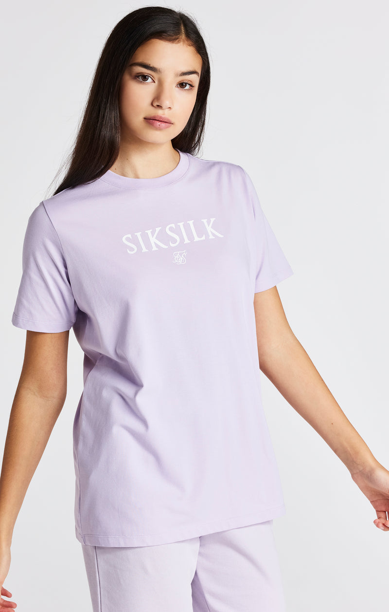 Girls Purple Branded T-Shirt