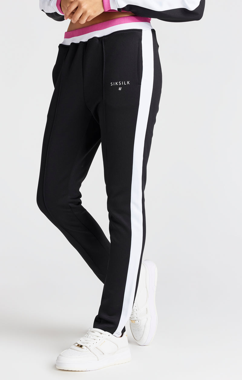 Girls Black Retro Track Pant