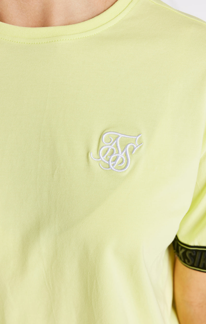 Girls Yellow Taped Crop T-Shirt (1)