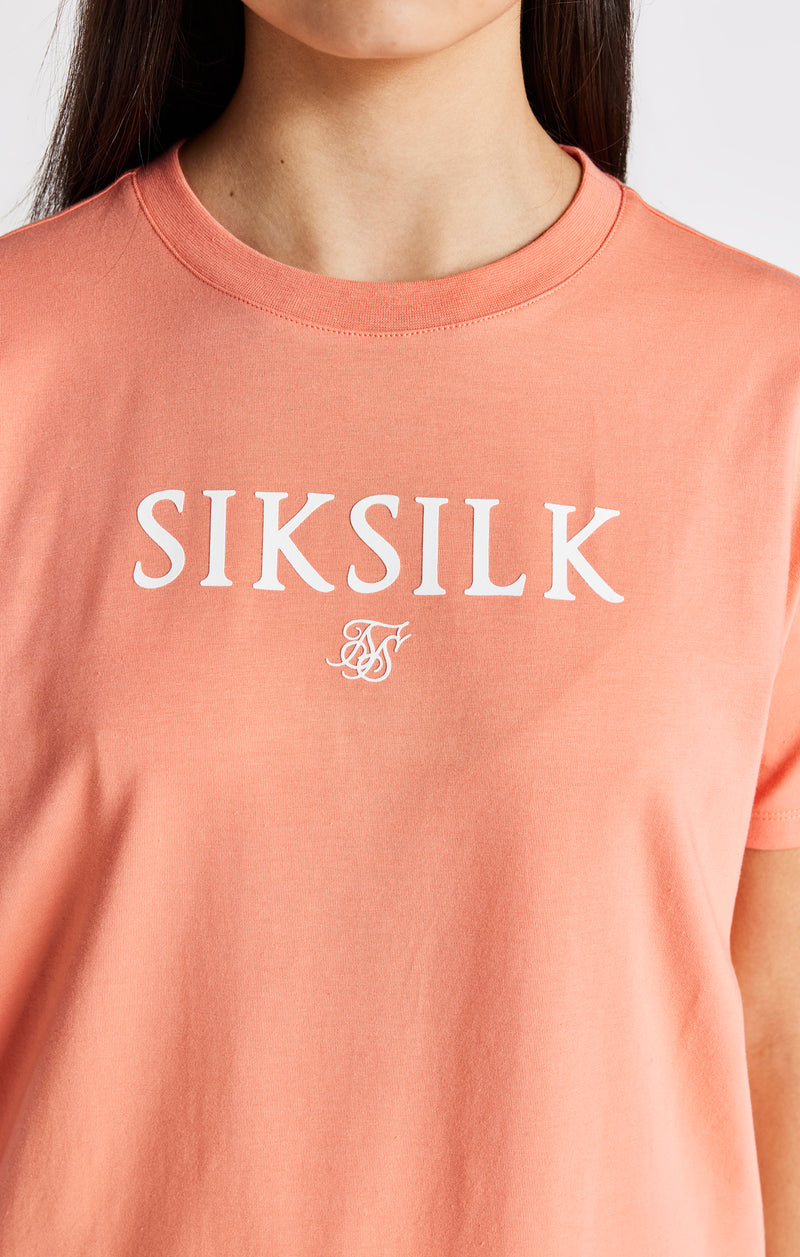 Girls Coral Branded T-Shirt (1)