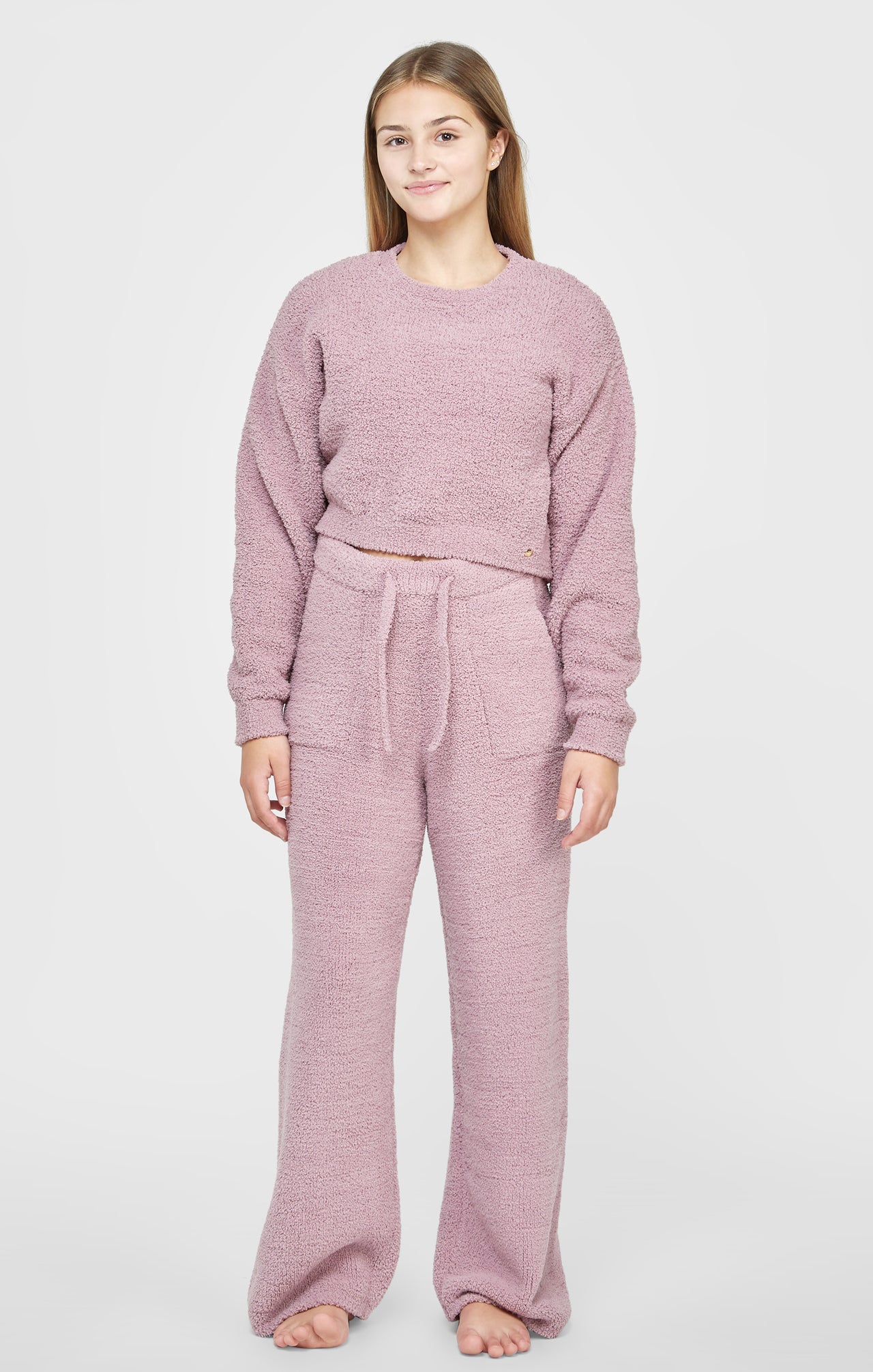 Girls Lavender Cropped Lounge Sweat (2)