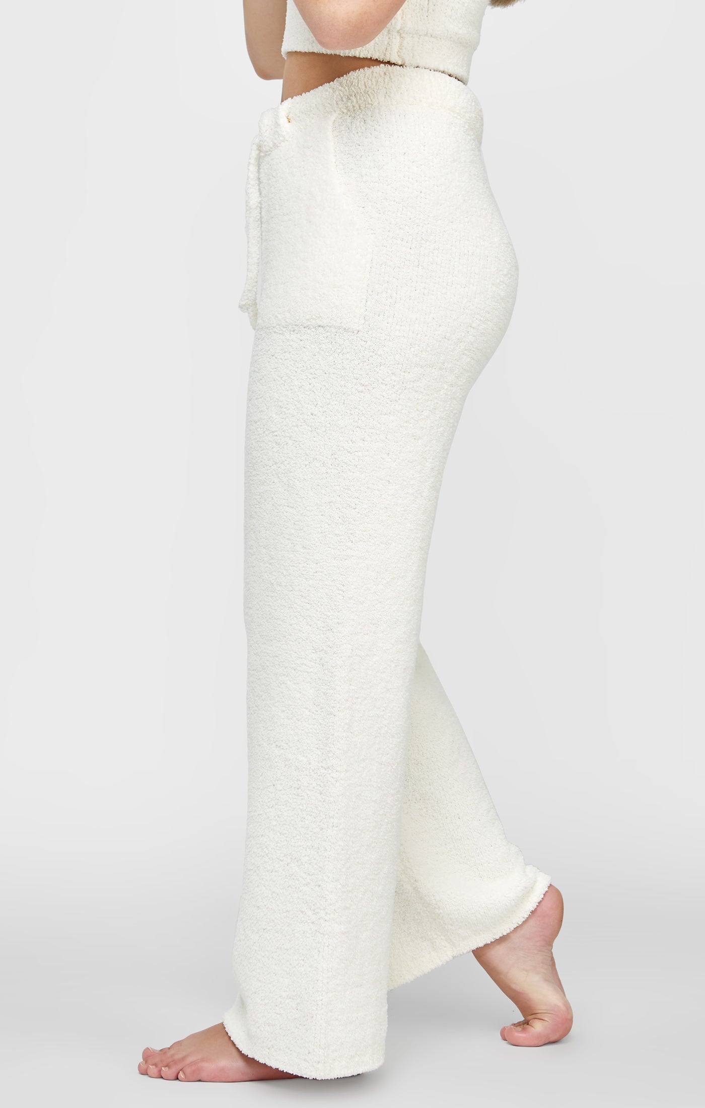 Load image into Gallery viewer, Girls Ecru Wide Leg Lounge Pant (1)
