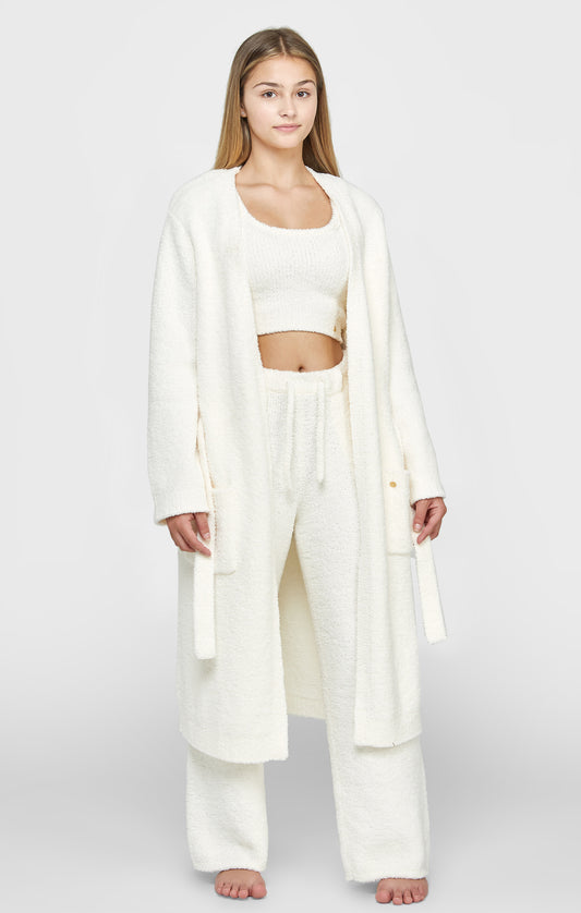 Girls Ecru Lounge Cardigan