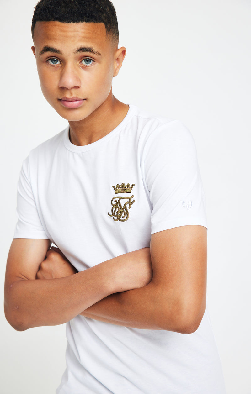 Boys Messi x SikSilk White Logo T-Shirt (1)