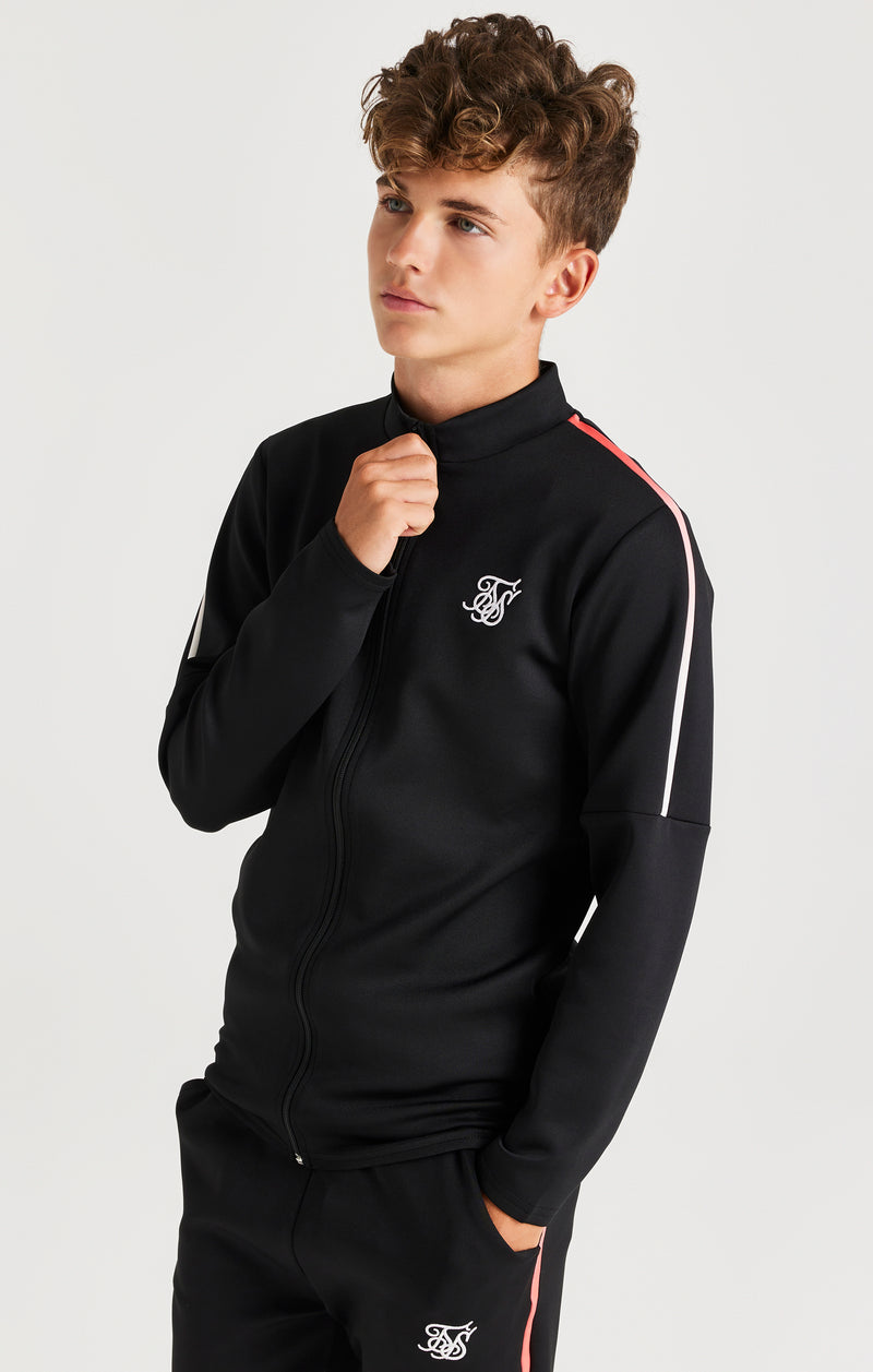 SikSilk Zonal Fade Track Top - Black