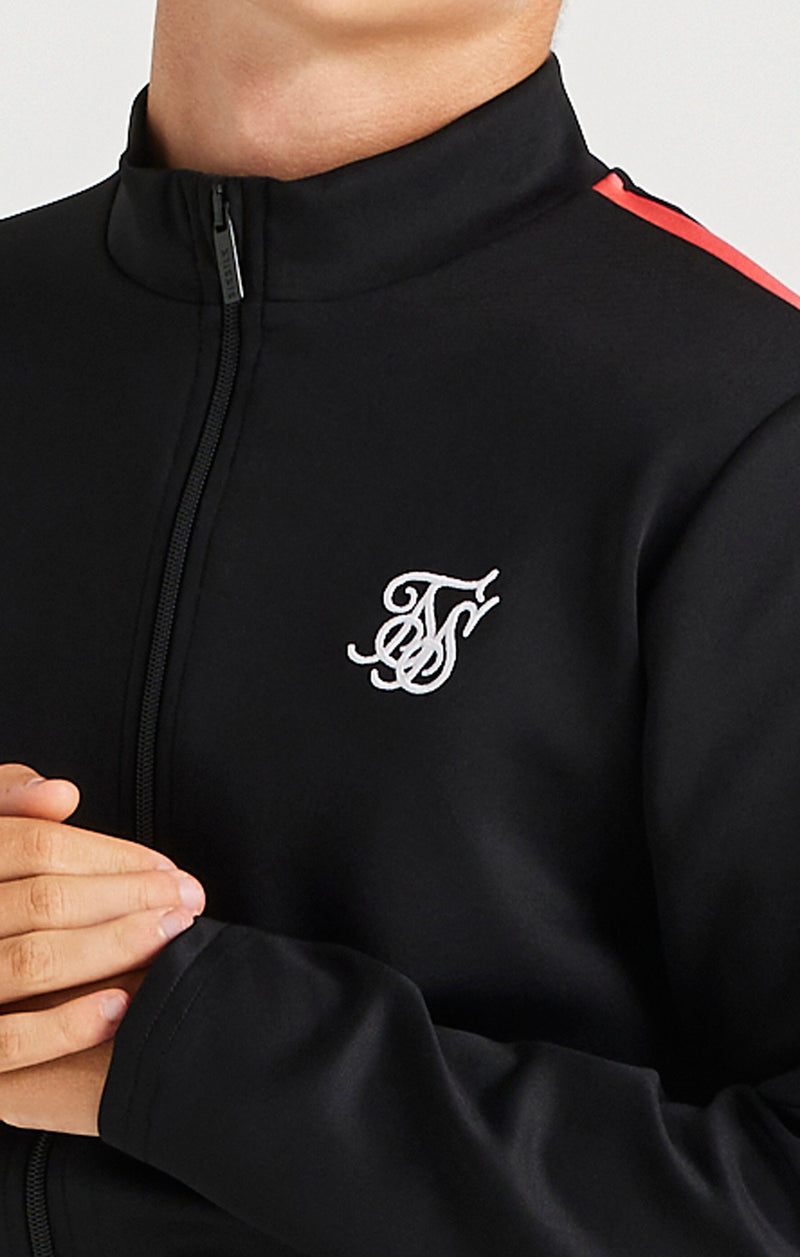 SikSilk Zonal Fade Track Top - Black (1)