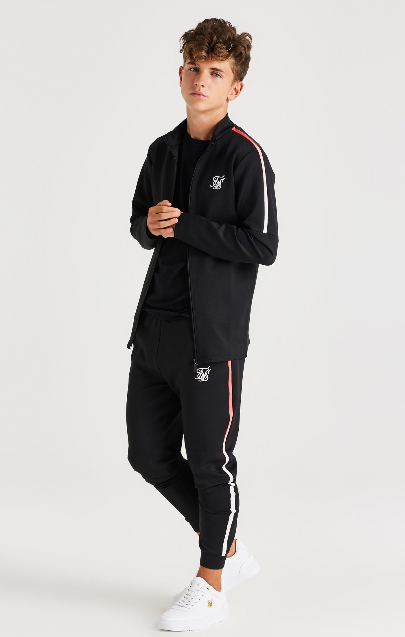 Load image into Gallery viewer, SikSilk Zonal Fade Track Top - Black (2)