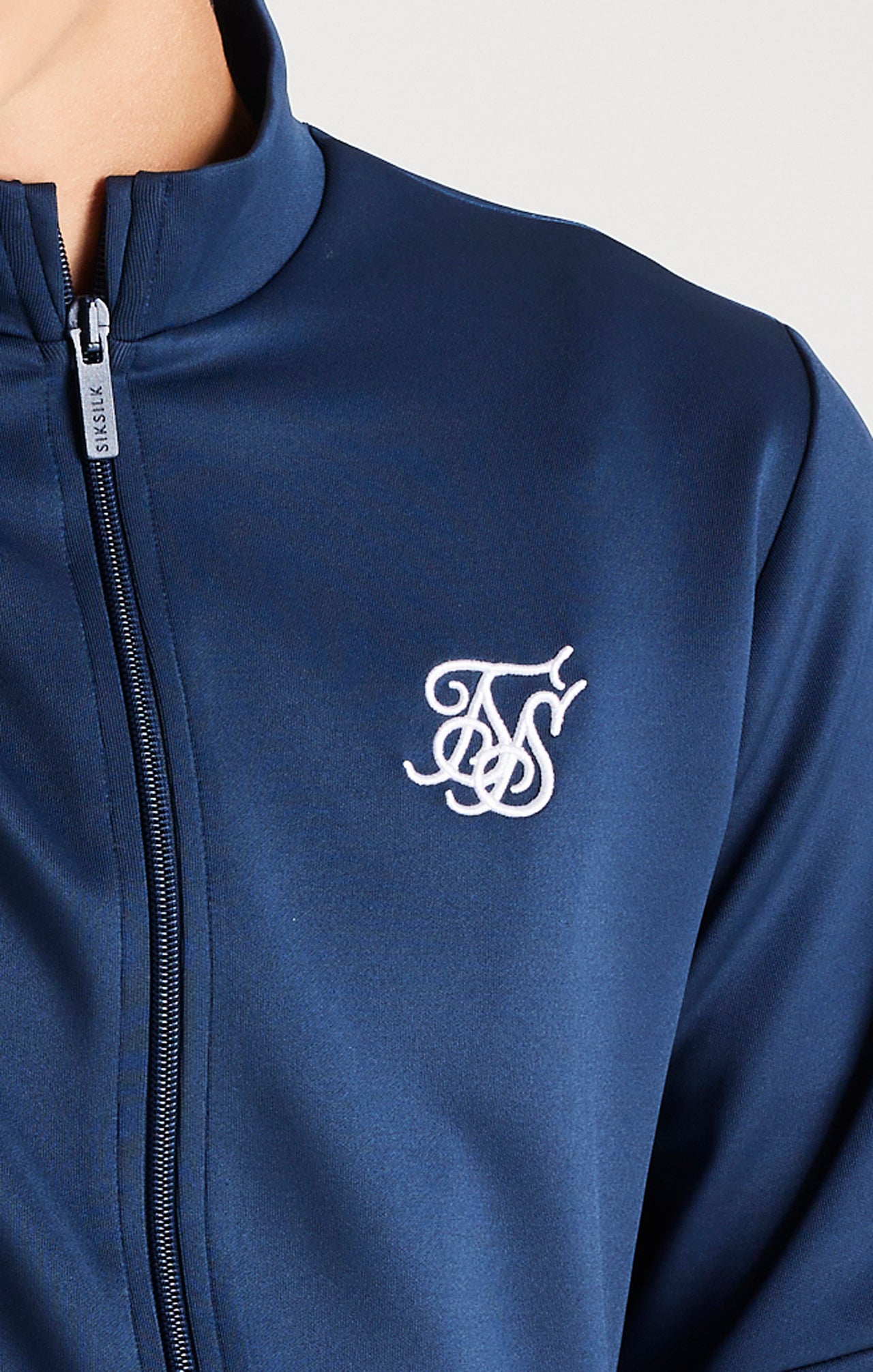 SikSilk Zonal Fade Track Top - Navy (1)
