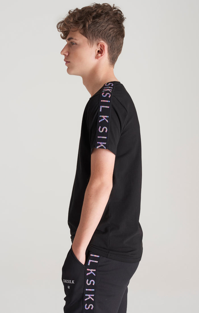 Boys Black Taped T-Shirt (1)