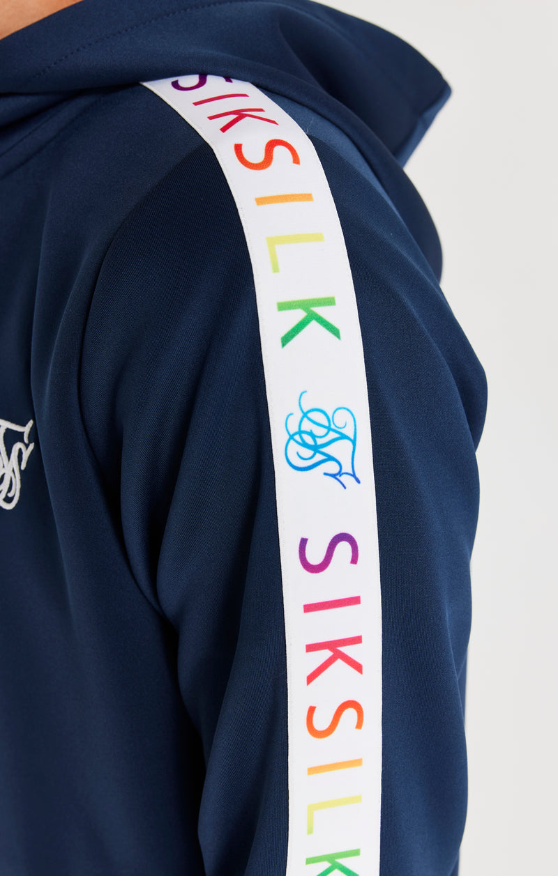 SikSilk Rainbow Zip Through Hoodie - Navy (1)