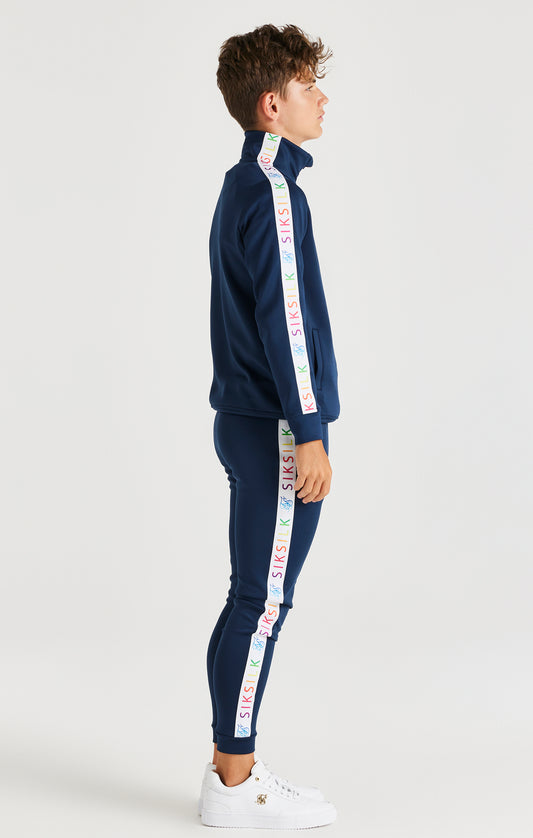 SikSilk Rainbow Funnel Neck - Navy