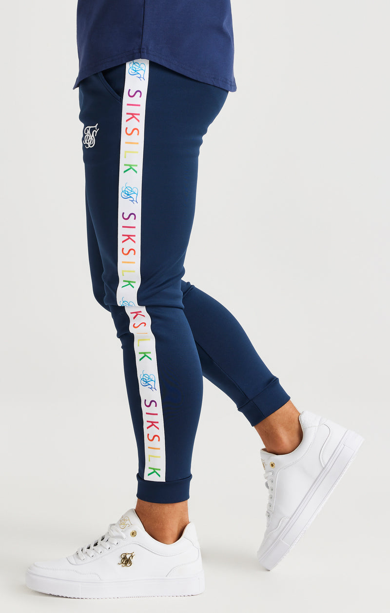 SikSilk Rainbow Joggers - Navy (1)