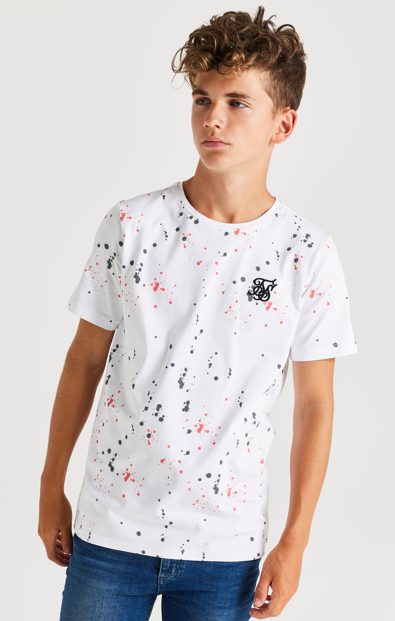 SikSilk Paint Splat Tee - White
