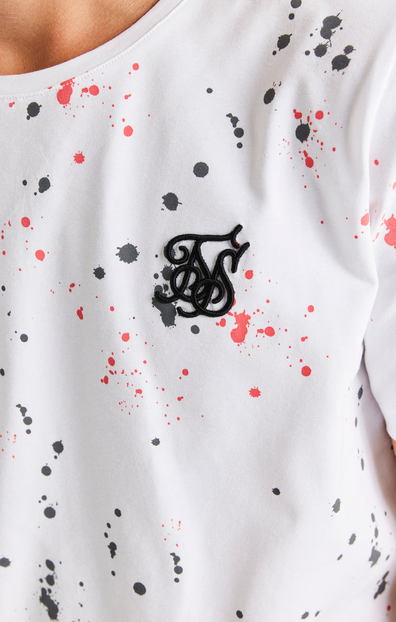 SikSilk Paint Splat Tee - White (1)