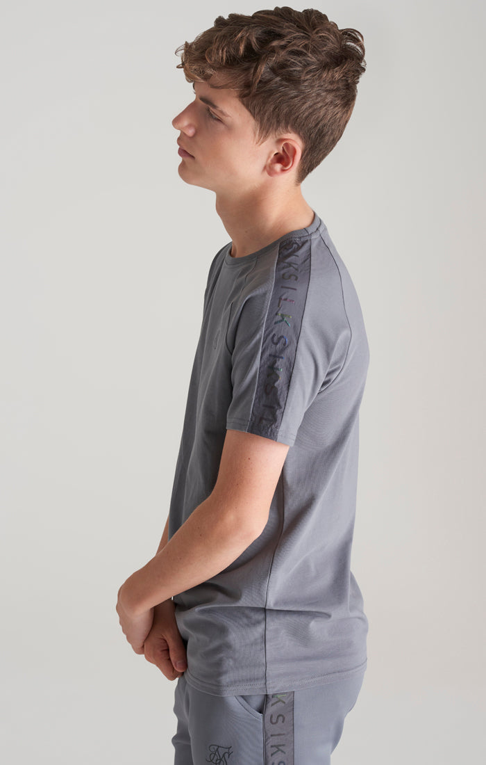 Boys Grey Taped Raglan T-Shirt (2)