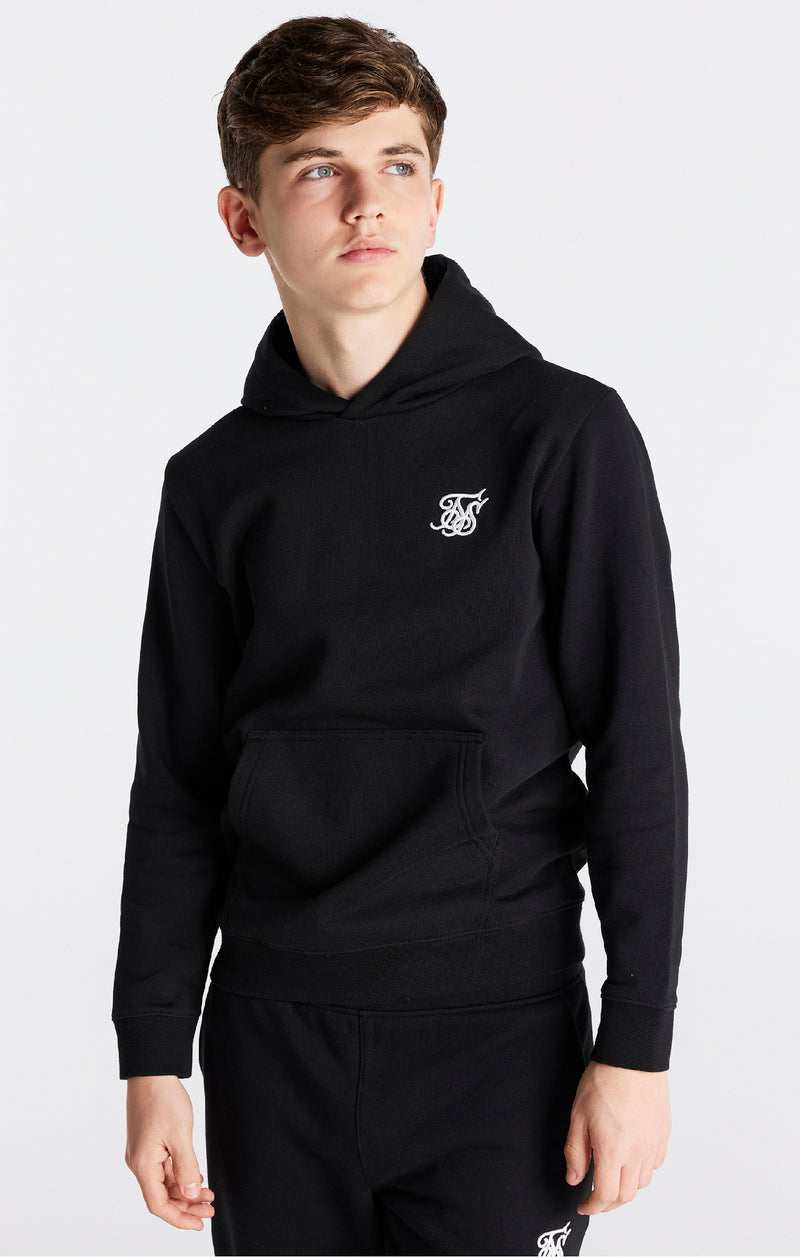 Boys Black Essentials Overhead Hoodie