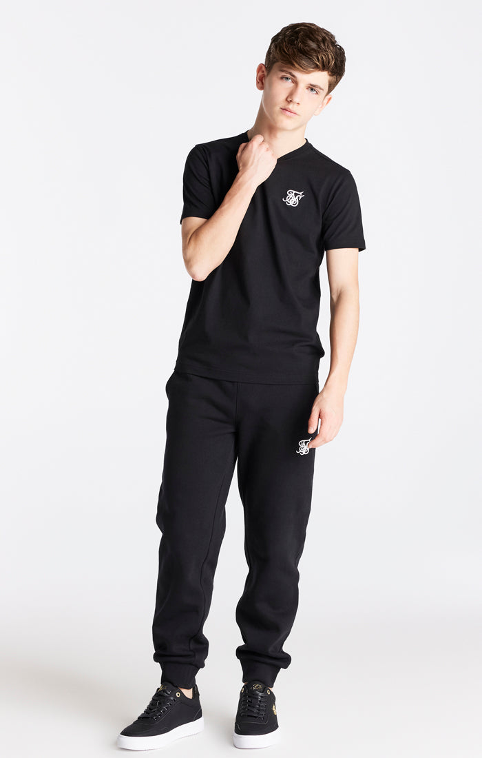 Boys Black Essentials Cuffed Jogger (1)