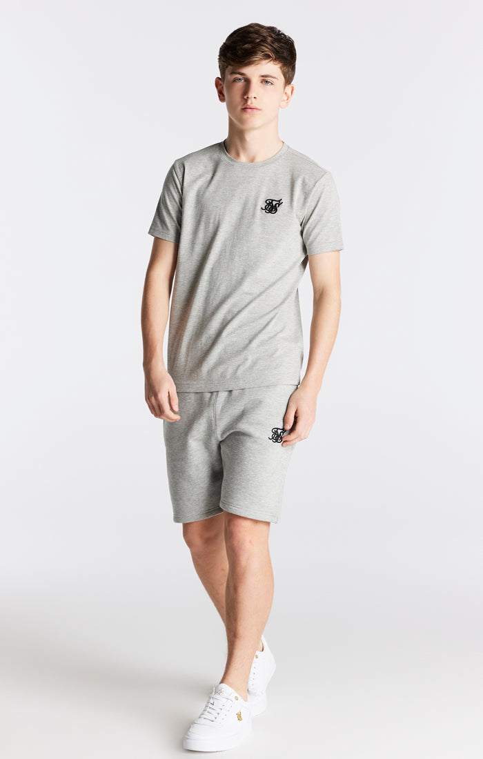 Boys Grey Marl Essentials Short Sleeve T-Shirt (2)