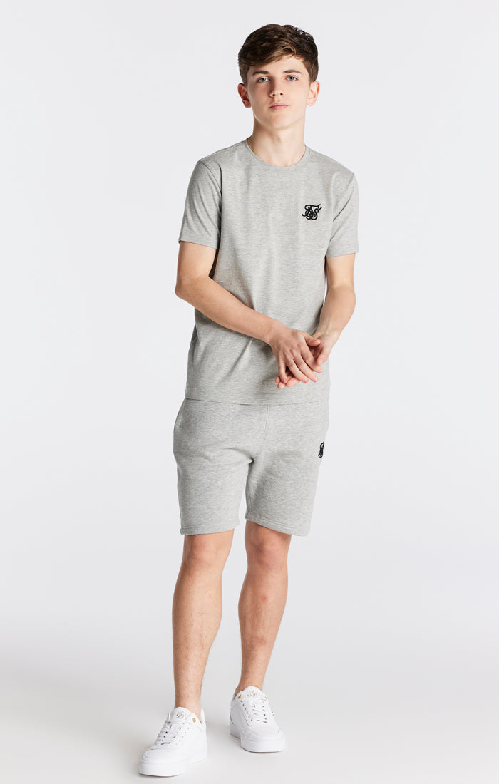 Boys Grey Marl Essentials Short Sleeve T-Shirt (3)