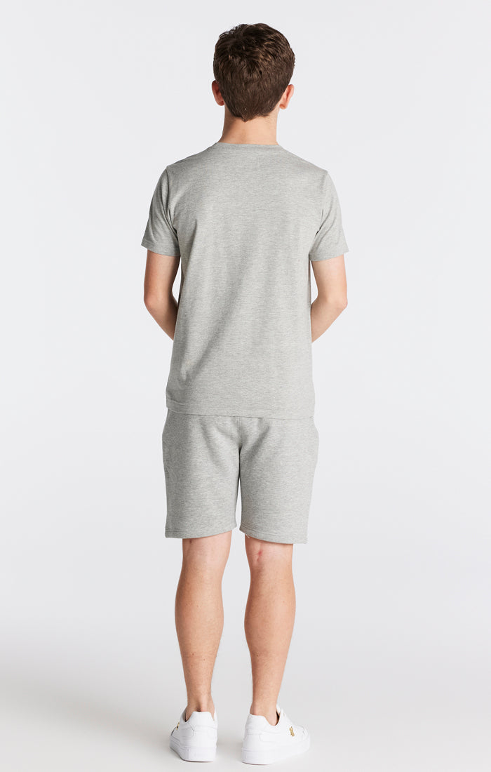 Boys Grey Marl Essentials Short Sleeve T-Shirt (4)
