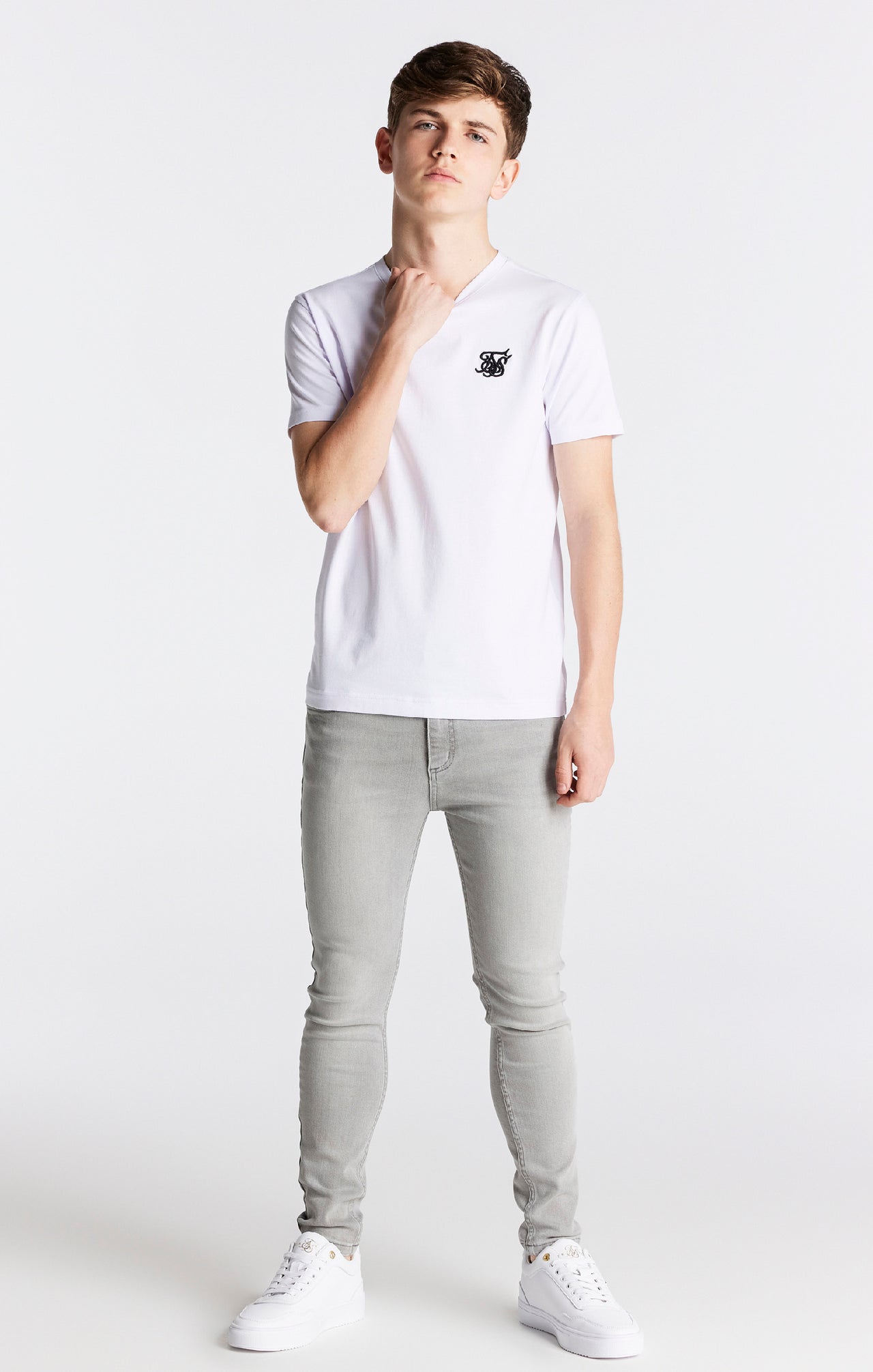 Boys White Essentials Short Sleeve T-Shirt (2)
