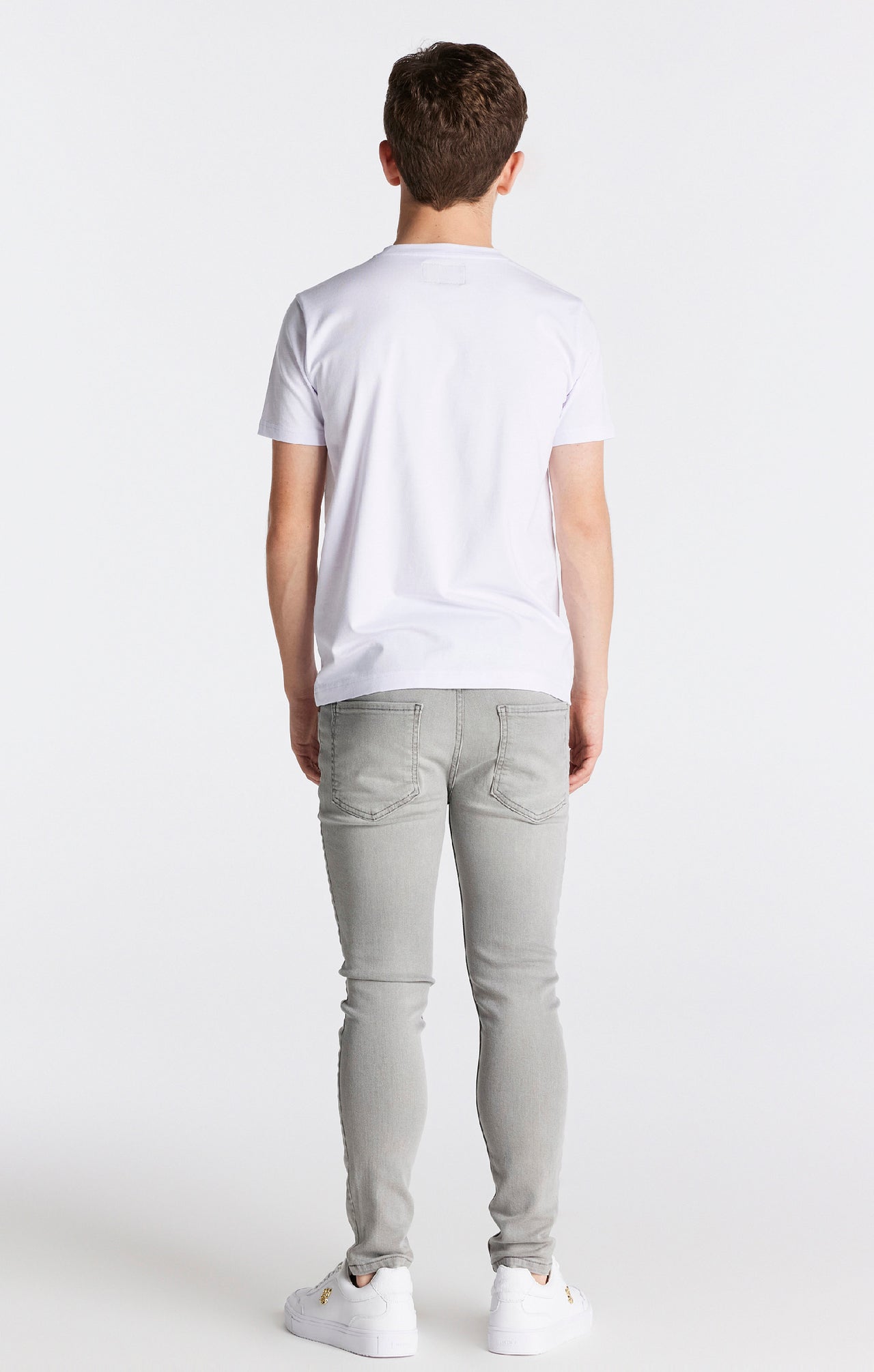 Boys White Essentials Short Sleeve T-Shirt (4)
