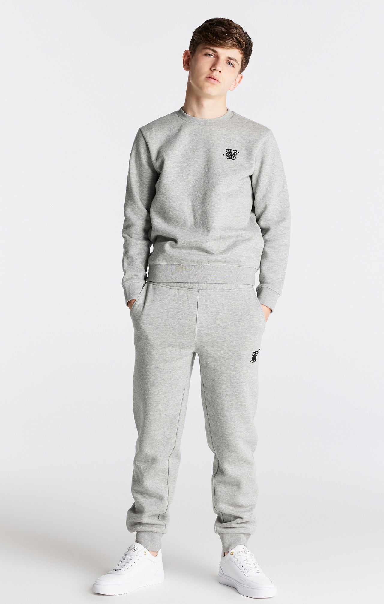 Boys Grey Marl Essentials Sweatshirt (2)